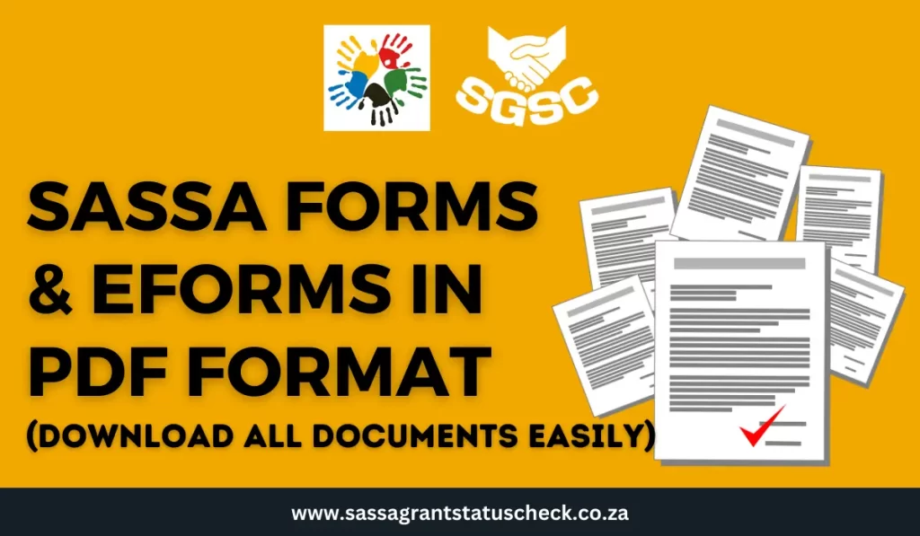 All Sassa Forms And Eforms In Pdf Format Direct Download 8050