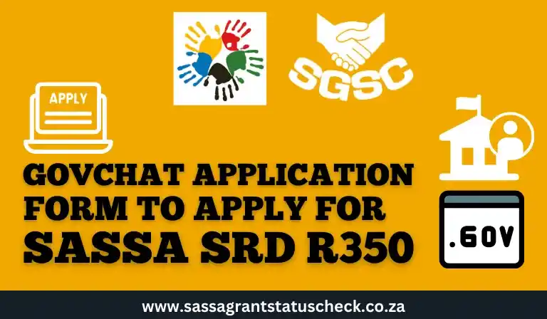 GovChat Application Form For SASSA SRD R350