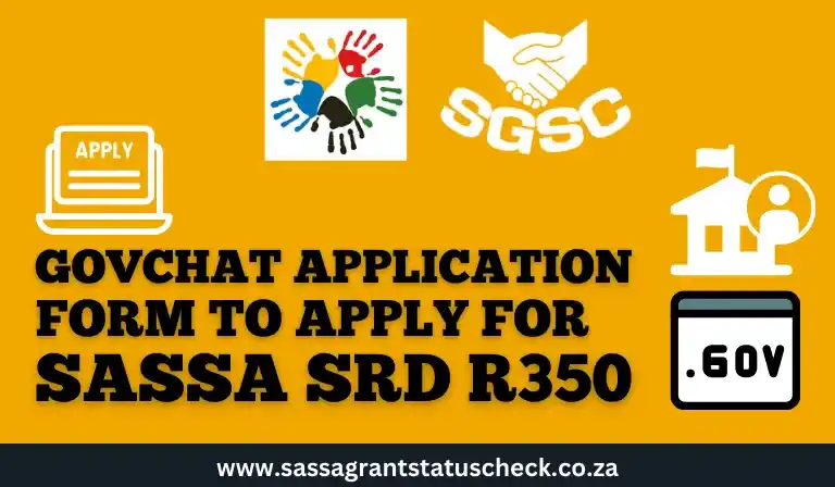 Sassa Govchat Application Form For Sassa Srd R350 0454