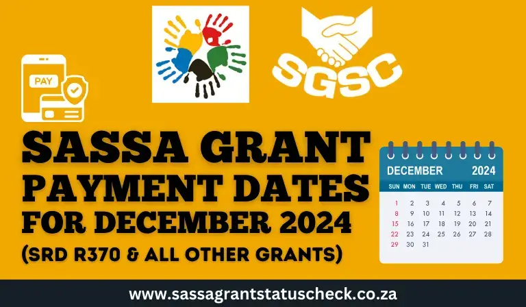 SASSA Grant Payment Dates for December 2024